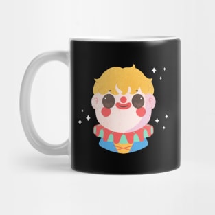 Funny and Happy Clown Cartoon Character for Halloween Mug